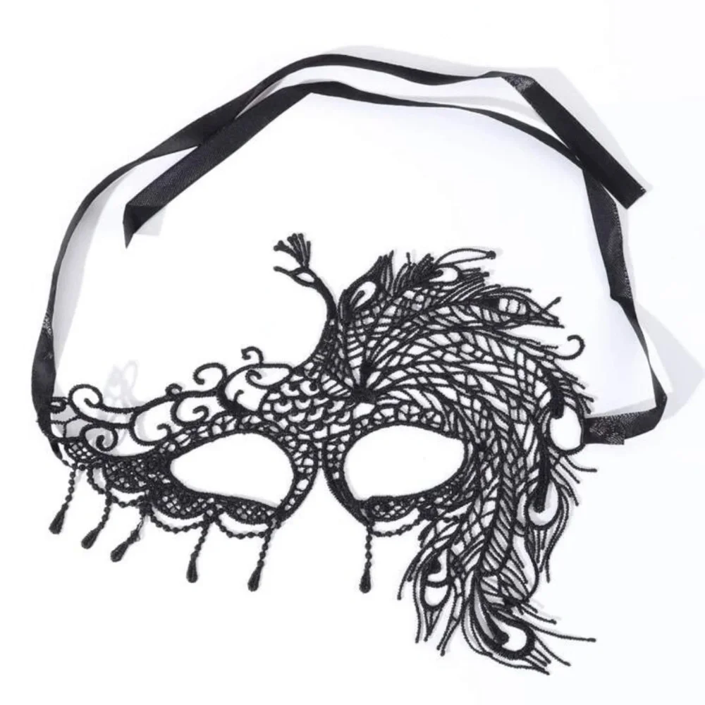 NOT FOR SALE - Lace Peacock Masquerade Mask – Rule the Night in Feathers & Flair